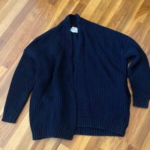 Current/Elliot Women’s Black Chunky Knit Cardigan Size 0